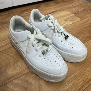 Nike Air Force 1 Platform Sneakers – Women’s Size 6 – White